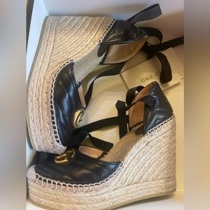 Gucci Leather platform ESPADRILLE